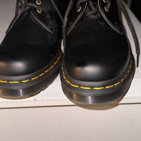 Dr. MARTENS 1461 SMOOTH LEATHER SNAKE EMBROIDERED SHOES Black Sz 6USM/7USL - Picture 6 of 9